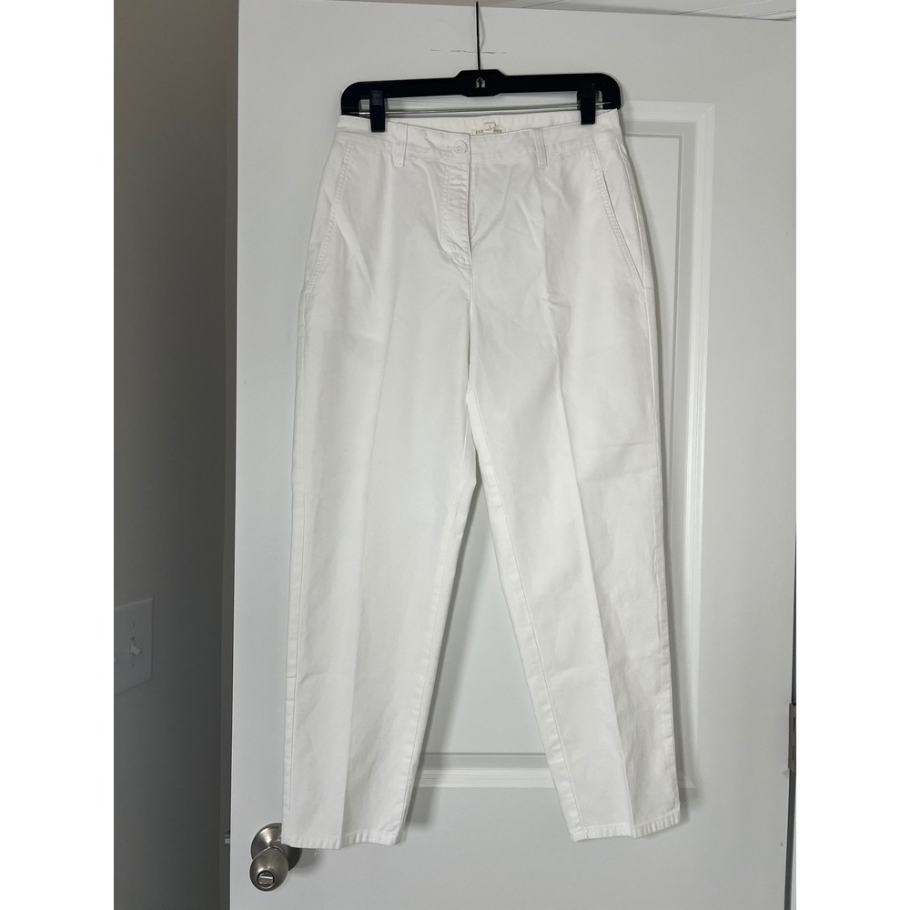 Eileen Fisher Organic Cotton Blend Ankle Pants White Size 4